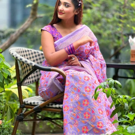 Halfsilk Saree With Blouse 4317