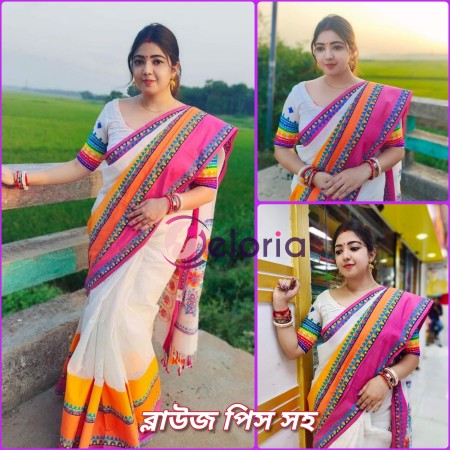 Halfsilk Saree With Blouse 4307