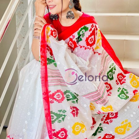 Halfsilk Saree With Blouse HS 8003
