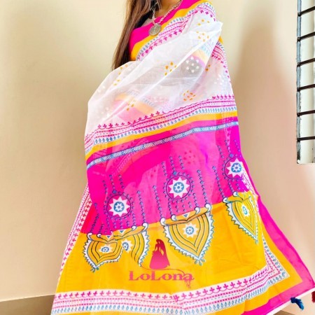 Halfsilk Saree With Blouse HS 8005