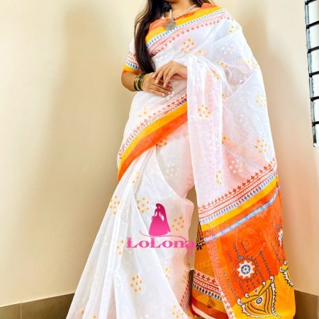Halfsilk Saree With Blouse HS 8006