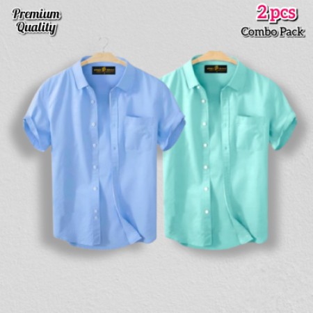 2 Pcs Half Shirt -Pest+Sky