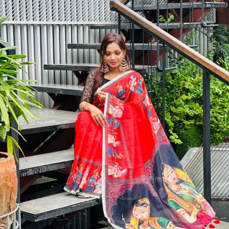 Digital print saree Code DP-6002