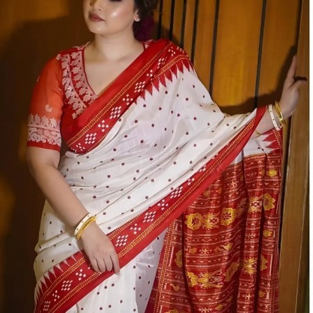 Halfsilk Sharee with Blouse DF-04323