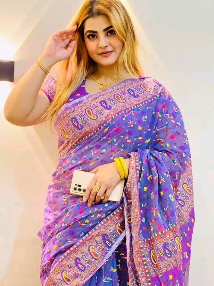 Halfsilk Saree With Blouse 4301