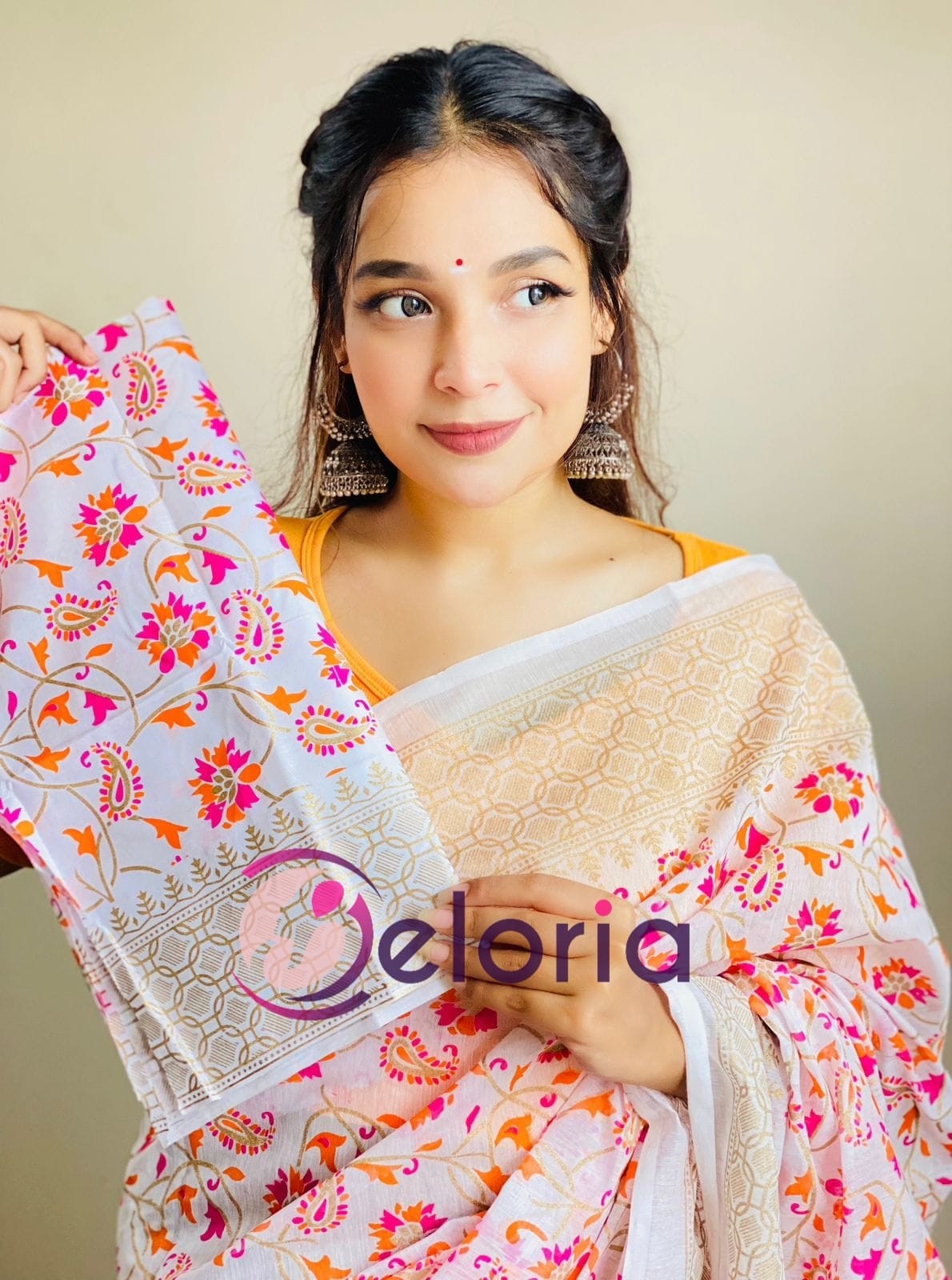 Halfsilk Saree With Blouse 4309