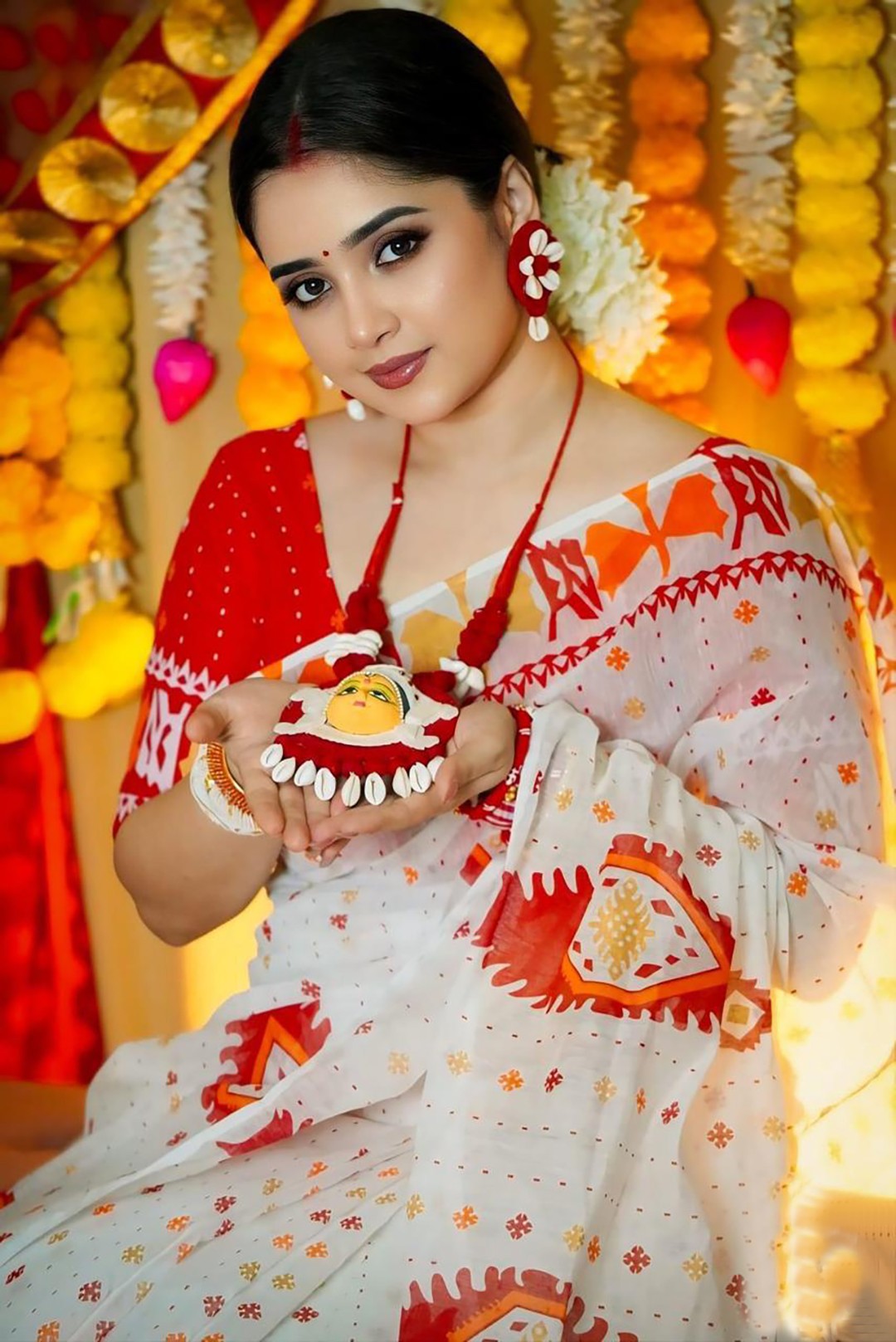 Halfsilk Sharee with Blouse = HS-4390