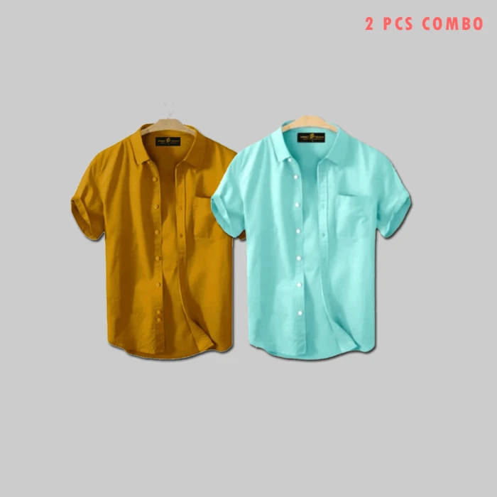 2 Pcs Half Shirt -Pest+kathali
