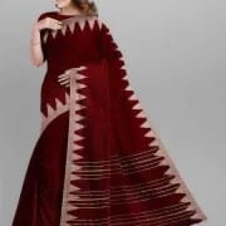 Monipuri Temple Sari merun colour