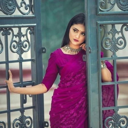 Halfsilk Embroidery Saree Em-119