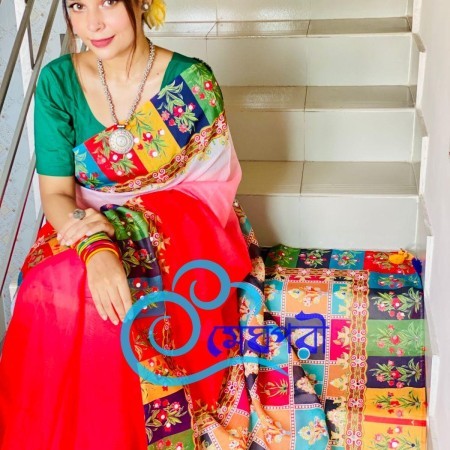 ব্লাউজ পিস সহ শাড়ী DP-6036