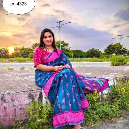 Halfsilk Saree With Blouse 4323